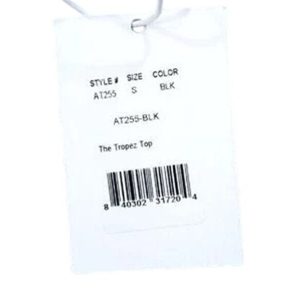 NWT Andie Swim X Demi Moore The Tropez Triangle Bikini Top S Black Gold #3326 - Picture 9 of 14